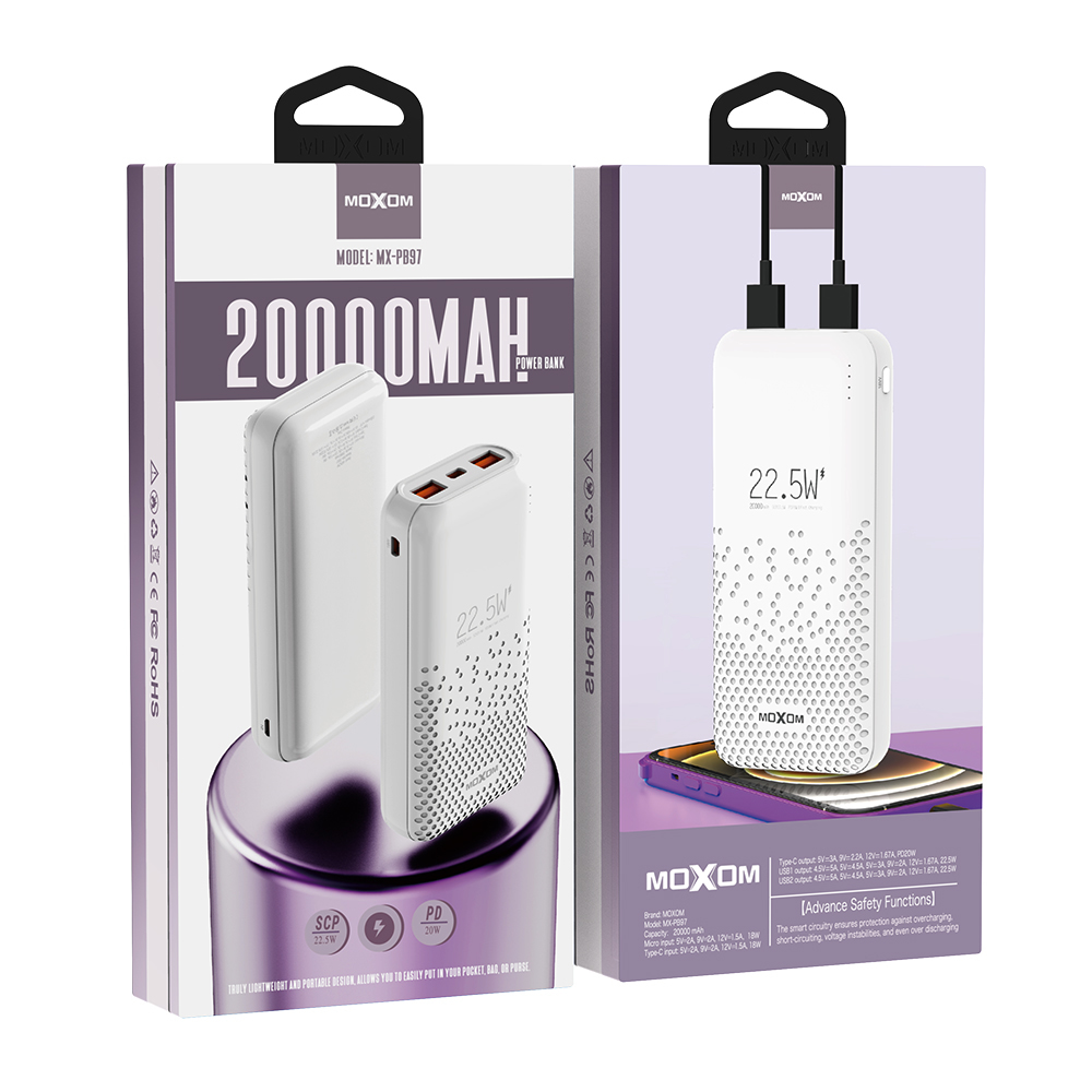Power bank Moxom MX-PB97 20000mAh SCP22.5W+ PD20W beli-1