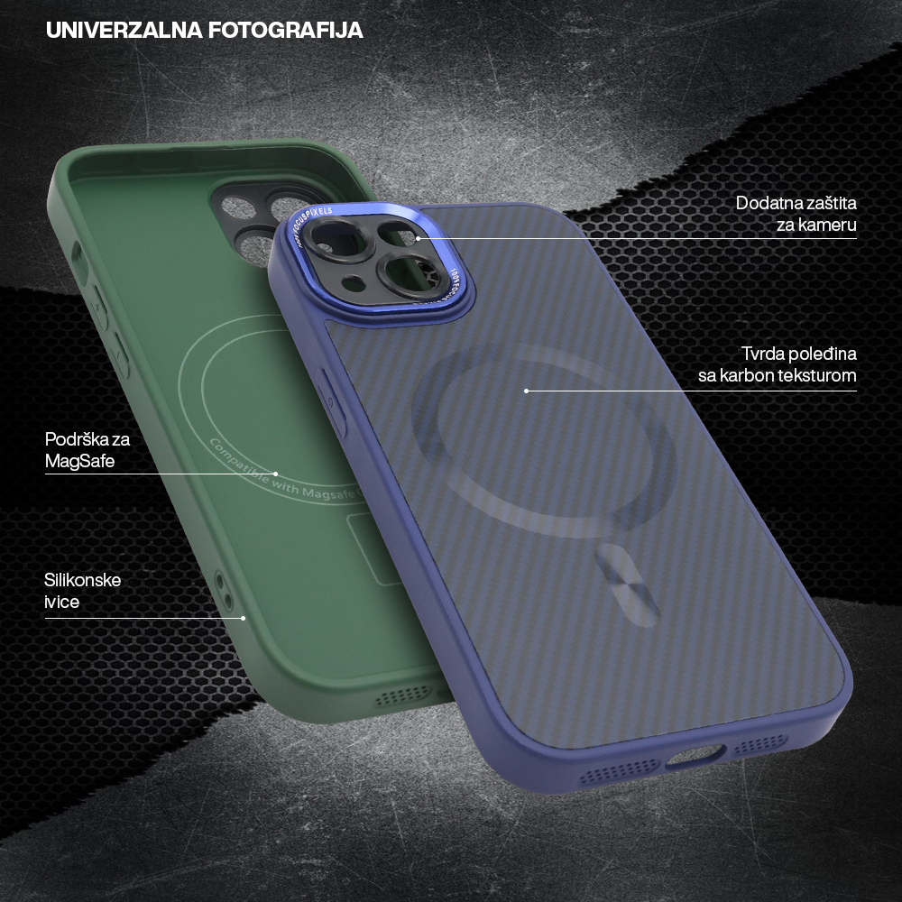 Futrola CARBON MagSafe za iPhone 16 Pro Max (6.9) zelena-1