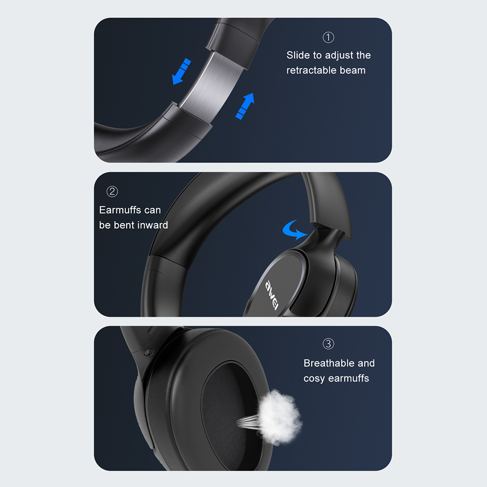 Slusalice bluetooth AWEI A770BL crne-3