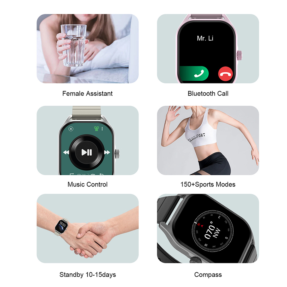 Smart Watch DT99 crni (silikonska narukvica)-5