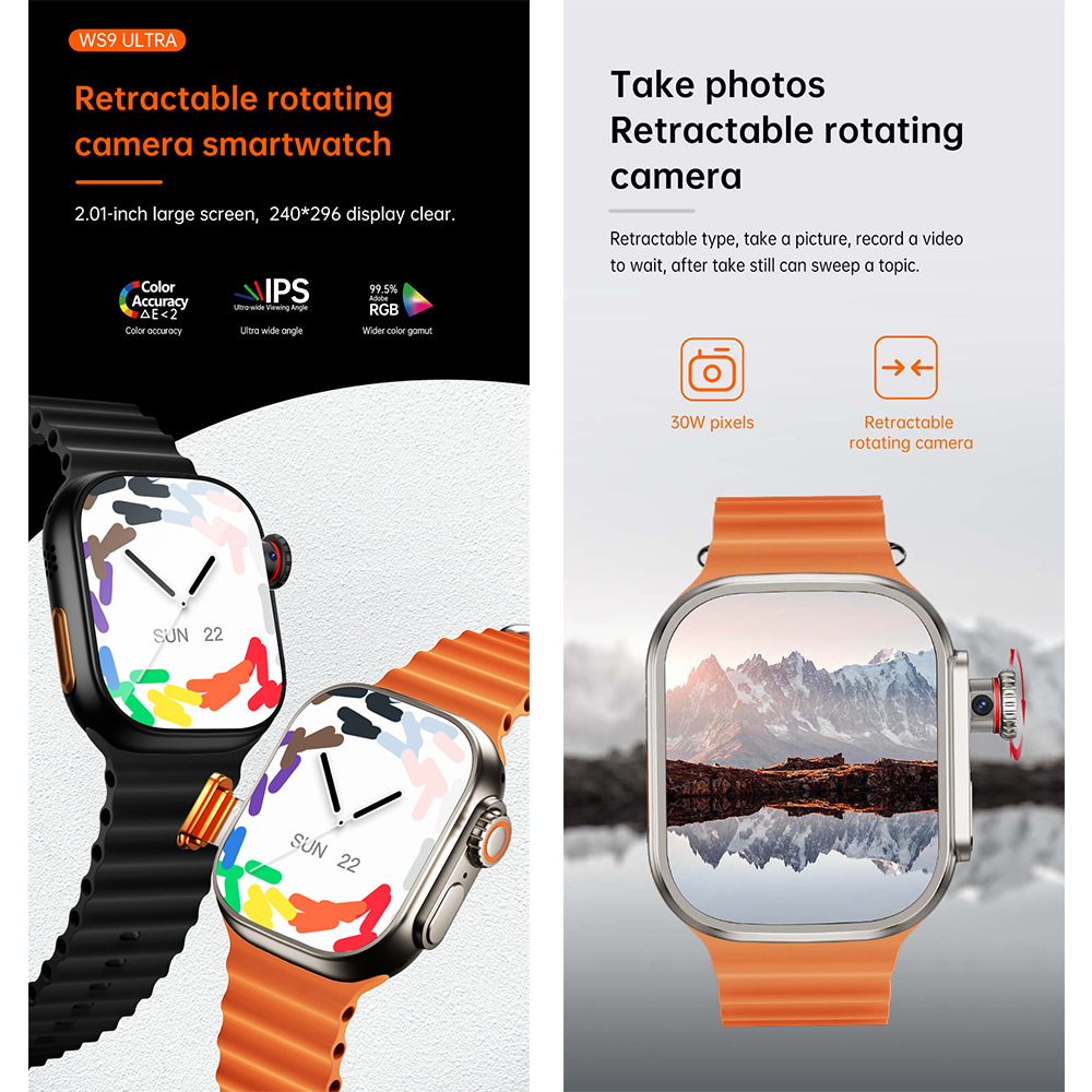 Smart watch WS9 ULTRA 4G narandzasti-6