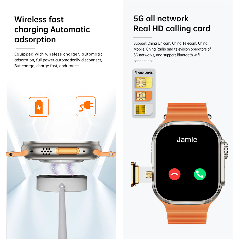 Smart watch WS9 ULTRA 4G narandzasti-9