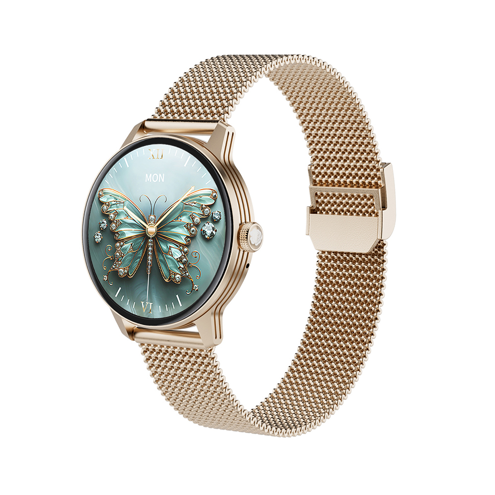 Smart watch OD9 zlatni (zlatna metalna i pink silikonska narukvica)-0